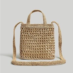 Madewell small transport straw crossbody